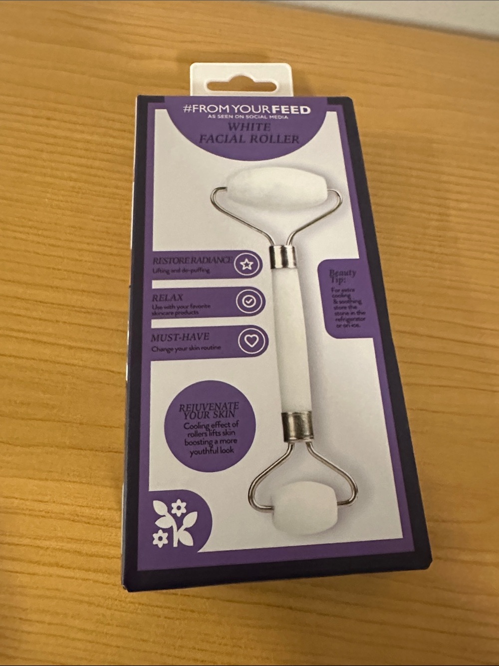 White Facial Roller -